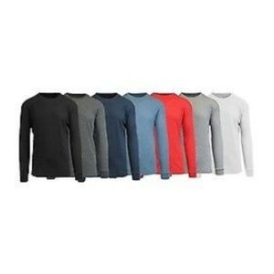 Harvic Men's L Red Waffle GalaxyKnit LS Shirt-NWOT